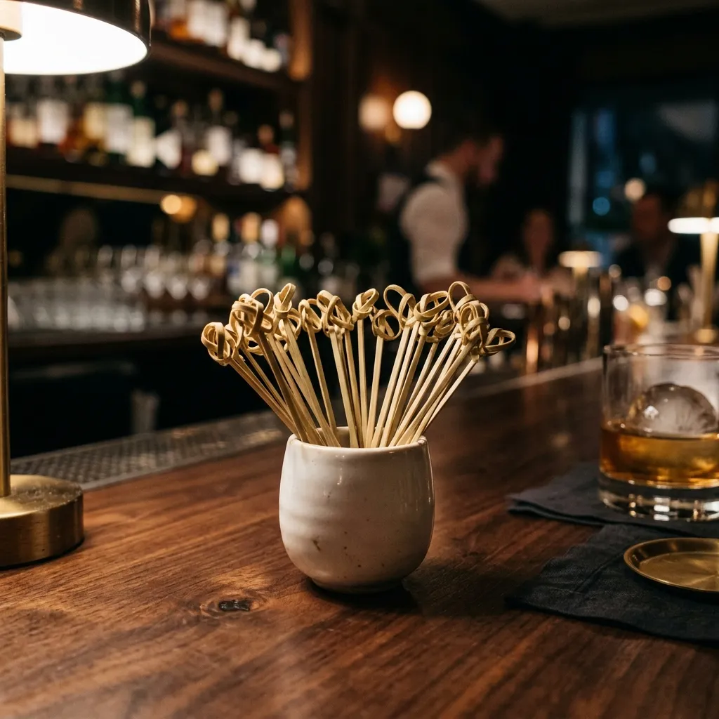 Elegant Bamboo Cocktail Picks